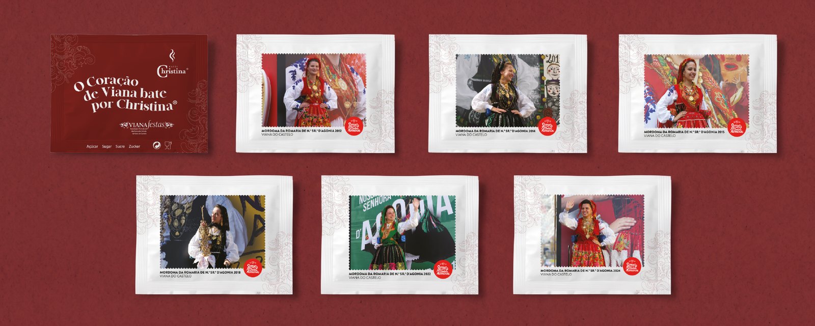 Full sugar packet collection honoring past festival queens