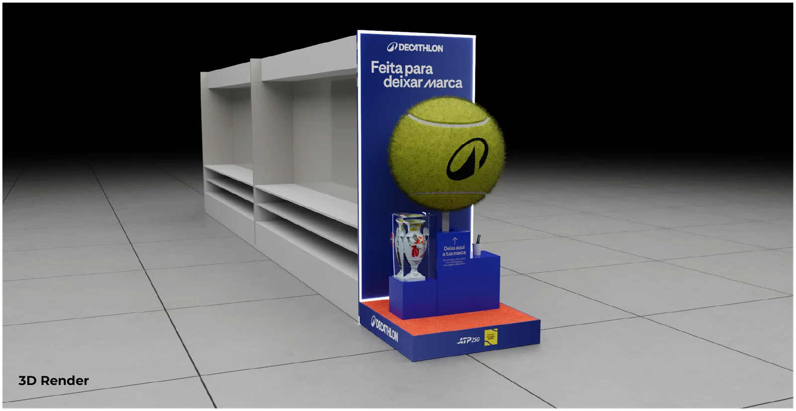3D render of the central display