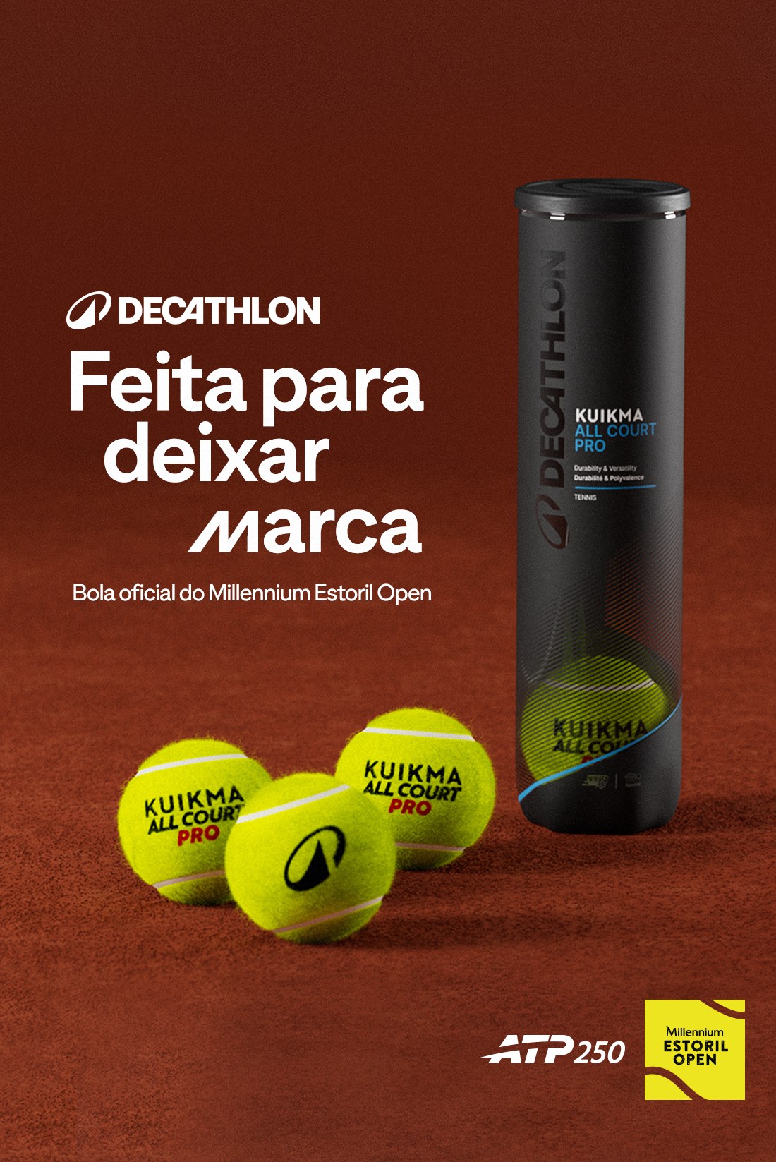Millennium Estoril Open — Decathlon Kuikma campaign key visual